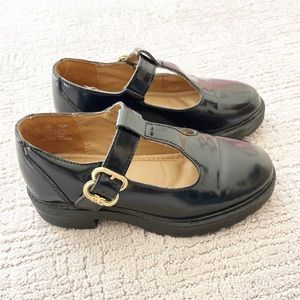 Sam Edelman “Taelor” Black Leather Size 13 T-Strap Uniform / Dress Shoe